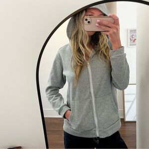 Grey Zip Up Hoodie | Cozy Basic Sweatshirt, size small/medium